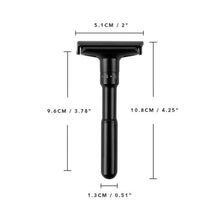 Cargar imagen en el visor de la galería, Máquina Para Afeitar Qshave Clásica Black Cuchillas Intercambiables Ajuste De Nitidez 11 Cm